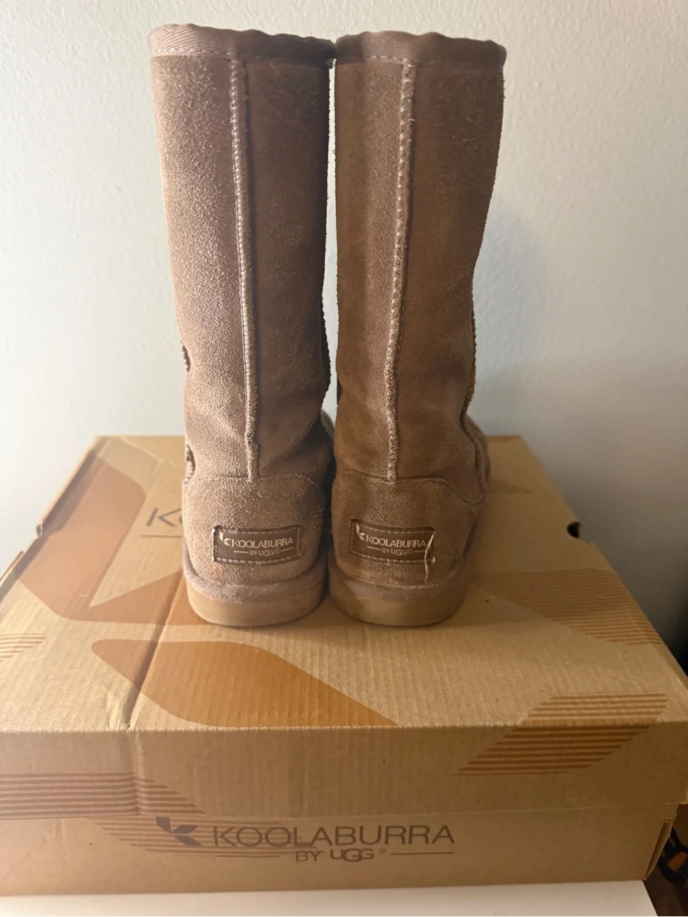 Koolaburra Kids Tall Suede Boots in Brown